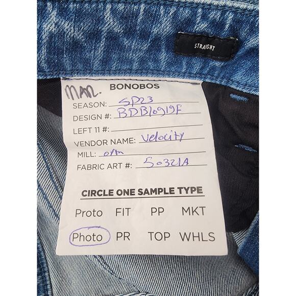 Bonobos Men's Daytona Blue Straight Fit Denim Jeans Size 32×32 - Picture 6 of 9